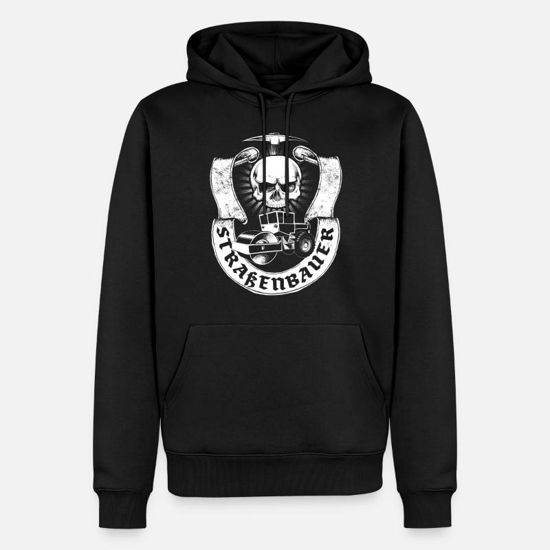 Straßenbauer - Männer Premium Bio Hoodie - Schwarz