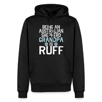 Australian Shepherd Geschenke - Männer Premium Bio Hoodie - Schwarz - Vorne - Nico (187cm)