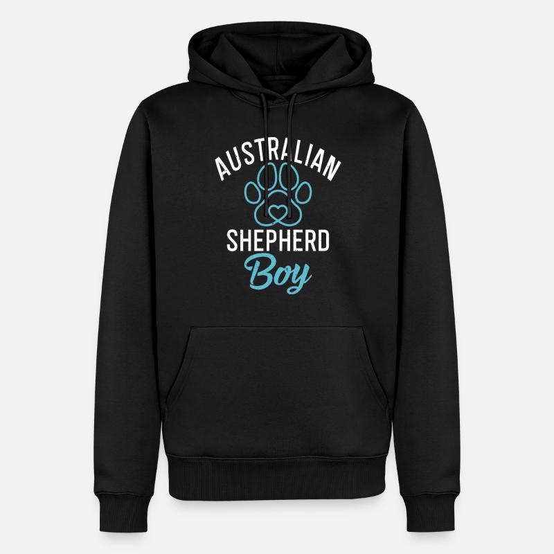 Cadeaux de berger australien - Sweat à capuche Premium bio Homme - noir
