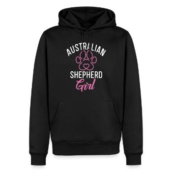 Australian Shepherd Geschenke - Männer Premium Bio Hoodie - Schwarz - Vorne - Nico (187cm)
