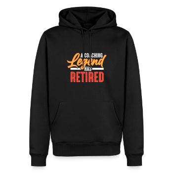Trainerlegende Im Ruhestand 2023 Ruhestand Männer - Männer Premium Bio Hoodie - Schwarz - Vorne - Nico (187cm)