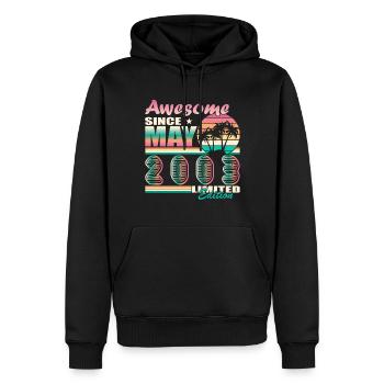 2003 Jahr Geburtstag Legendär seit Mai 2003 - Männer Premium Bio Hoodie - Schwarz - Vorne - Nico (187cm)