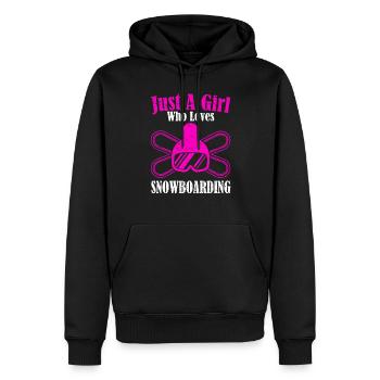 Juste une fille qui aime le snowboard Snowboarder Gir - Sweat à capuche Premium bio Homme - noir - Devant - Nico (187cm)