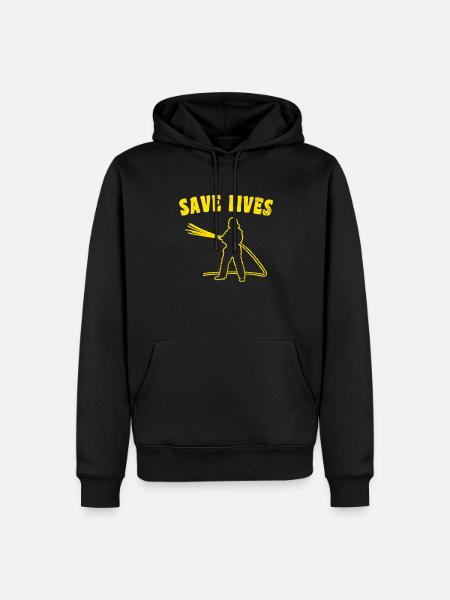 Fire brigade slogan - Men’s Premium Organic Hoodie - black