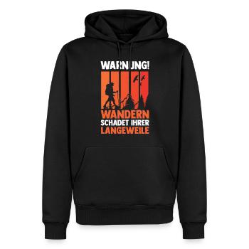 Bergsteiger Wald Bergwandern Wanderer Wandern - Männer Premium Bio Hoodie - Schwarz - Vorne - Nico (187cm)