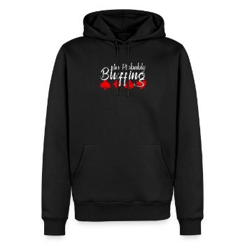 I'm probably bluffing - Funny - Men’s Premium Organic Hoodie - black - Front - Nico (187cm)