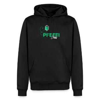 Pfeffi Crew - Funny Party Peppermint - Men’s Premium Organic Hoodie - black - Front - Nico (187cm)