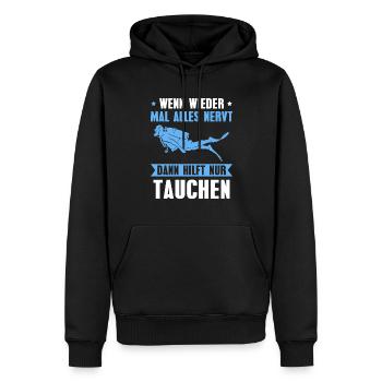 Tauchen Alles nervt Tauchsport Taucher - Männer Premium Bio Hoodie - Schwarz - Vorne - Nico (187cm)