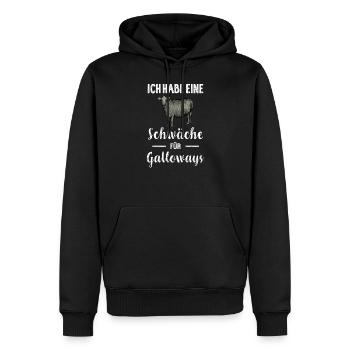 Galloway Rind I Schottland Rinderzucht für - Männer Premium Bio Hoodie - Schwarz - Vorne - Nico (187cm)