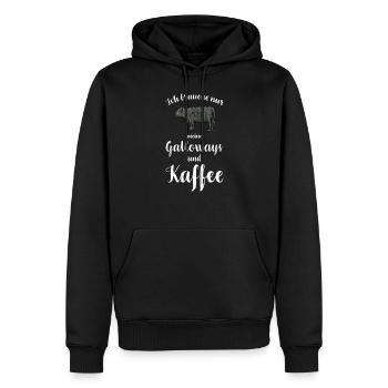 Galloway Rind I Schottland Rinderzucht für - Männer Premium Bio Hoodie - Schwarz - Vorne - Nico (187cm)