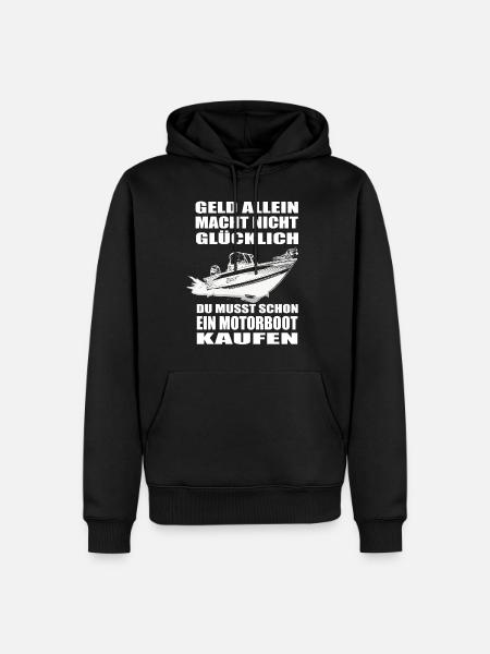 Motorboot - Männer Premium Bio Hoodie - Schwarz