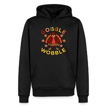 Dévorez-les jusqu’à ce qu’ils - Sweat à capuche Premium bio Homme - noir - Devant - Nico (187cm)