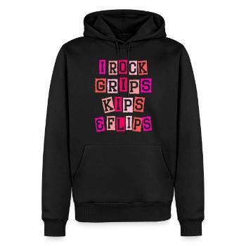 I Rock Grips Kipps And Flips Cartwheel Gymnast - Sweat à capuche Premium bio Homme - noir - Devant - Nico (187cm)