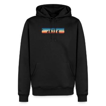 Evolution of the photographer — - Men’s Premium Organic Hoodie - black - Front - Nico (187cm)