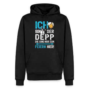 Junggesellenabschied Bräutigam T-Shirt JGA Männer - Männer Premium Bio Hoodie - Schwarz - Vorne - Nico (187cm)
