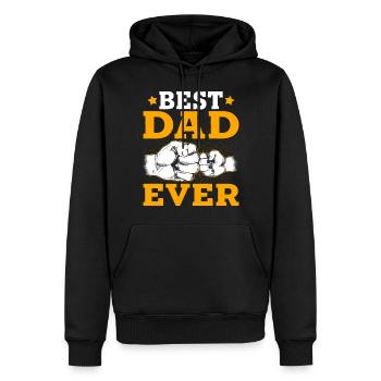 Meilleur père de tous les temps - Sweat à capuche Premium bio Homme - noir - Devant - Nico (187cm)