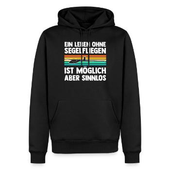 Segelflieger Fliegen Segelfliegen - Männer Premium Bio Hoodie - Schwarz - Vorne - Nico (187cm)