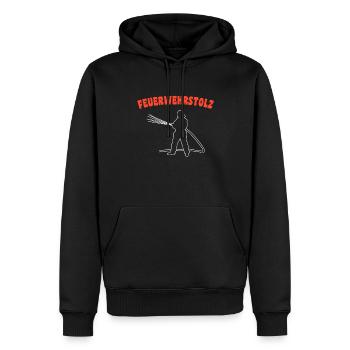 Feuerwehrstolz Feuerwehr - Männer Premium Bio Hoodie - Schwarz - Vorne - Nico (187cm)
