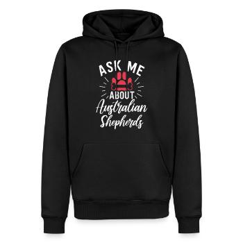 Australian Shepherd Geschenke - Männer Premium Bio Hoodie - Schwarz - Vorne - Nico (187cm)