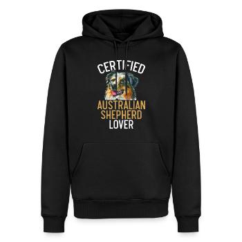 Australian Shepherd Geschenke - Männer Premium Bio Hoodie - Schwarz - Vorne - Nico (187cm)