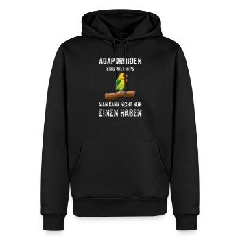 Agaporniden I Unzertrennliche Motiv für Vogel - Männer Premium Bio Hoodie - Schwarz - Vorne - Nico (187cm)