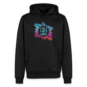 Malle Party Crew Mallorca Urlaub Gruppen - Männer Premium Bio Hoodie - Schwarz - Vorne - Nico (187cm)