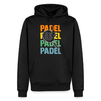 Tennis Padelspieler Padel - Männer Premium Bio Hoodie - Schwarz - Vorne - Nico (187cm)