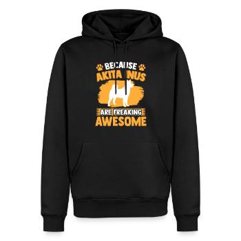 Akita Inu sont fantastiques Akita Inu japonais - Sweat à capuche Premium bio Homme - noir - Devant - Nico (187cm)