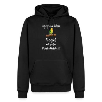 Agaporniden I Unzertrennliche Motiv für Vogel - Männer Premium Bio Hoodie - Schwarz - Vorne - Nico (187cm)