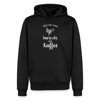 Amrock Huhn I Chicken Geflügel Motiv für - Männer Premium Bio Hoodie - Schwarz - Vorne - Nico (187cm)
