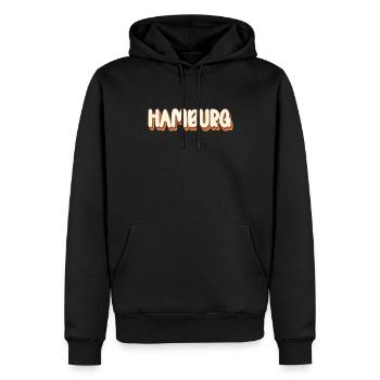 Hamburgerin Hamburger Hamburg - Männer Premium Bio Hoodie - Schwarz - Vorne - Nico (187cm)