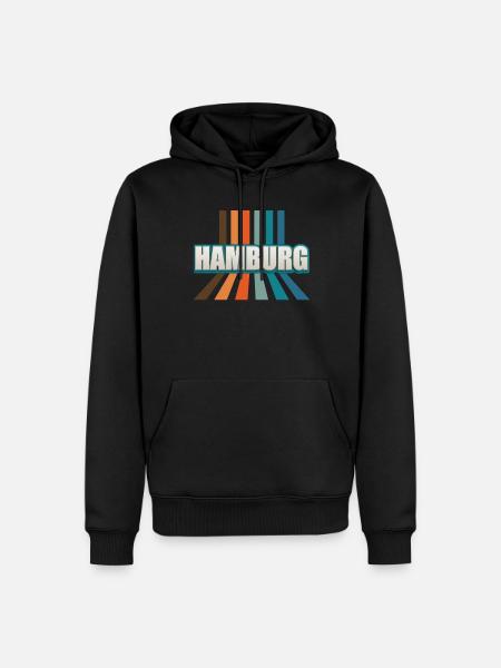 Hamburgerin Hamburger Hamburg - Männer Premium Bio Hoodie - Schwarz