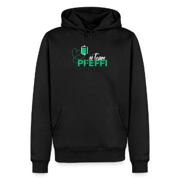 Team Pfeffi - Funny Party Peppermint - Men’s Premium Organic Hoodie - black - Front - Nico (187cm)