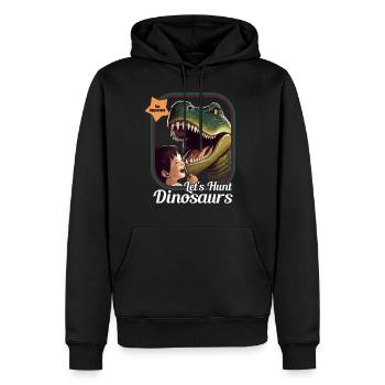 Permet de chasser les dinosaures Jeu de dinosaures - Sweat à capuche Premium bio Homme - noir - Devant - Nico (187cm)