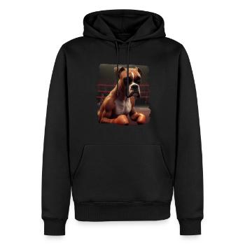 Boxer Hundebesitzer Hund Hunde Hunderasse Boxer - Männer Premium Bio Hoodie - Schwarz - Vorne - Nico (187cm)