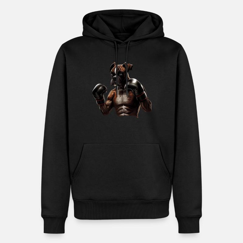 Boxer Hundebesitzer Hund Hunde Hunderasse Boxer - Männer Premium Bio Hoodie - Schwarz