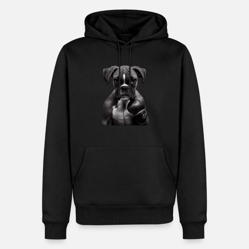 Boxer Hundebesitzer Hund Hunde Hunderasse Boxer - Männer Premium Bio Hoodie - Schwarz