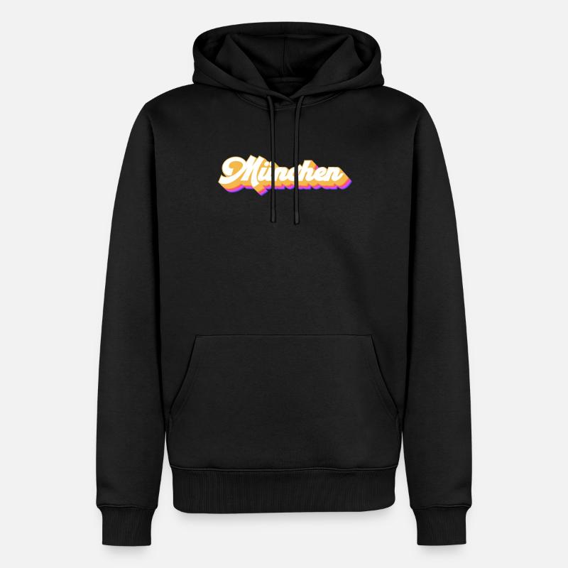 Münchnerin Münchner München - Männer Premium Bio Hoodie - Schwarz