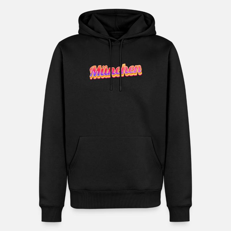 Münchnerin Münchner München - Männer Premium Bio Hoodie - Schwarz