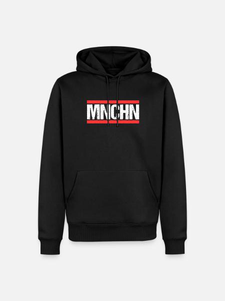 Münchnerin Münchner München - Männer Premium Bio Hoodie - Schwarz