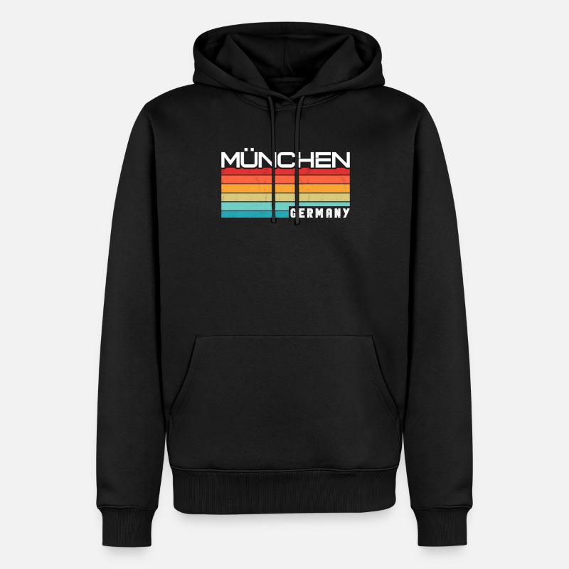 Münchnerin Münchner München - Männer Premium Bio Hoodie - Schwarz