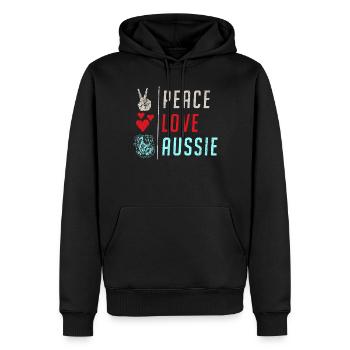 Cadeaux de berger australien - Sweat à capuche Premium bio Homme - noir - Devant - Nico (187cm)