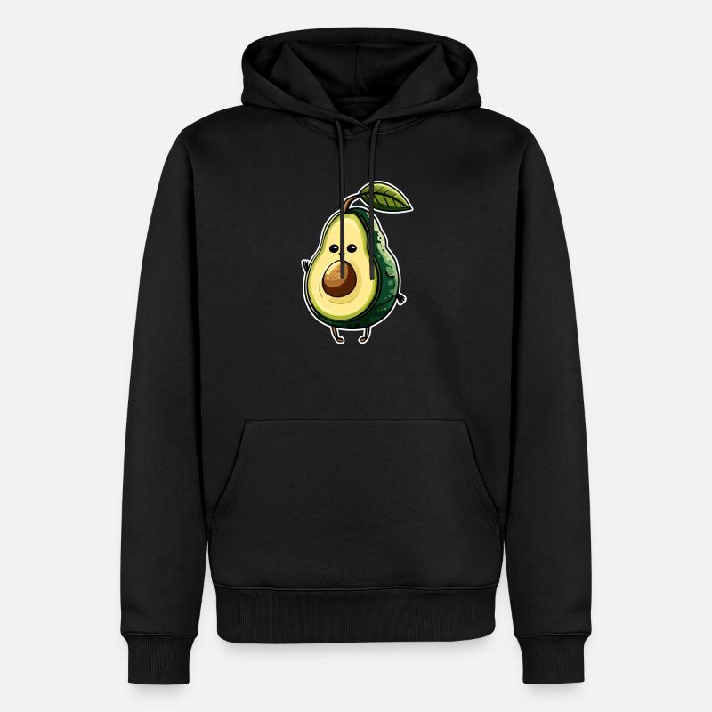 Avocado - Männer Premium Bio Hoodie - Schwarz