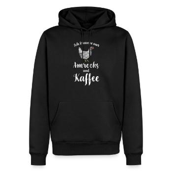 Amrock Huhn I Chicken Geflügel Motiv für - Männer Premium Bio Hoodie - Schwarz - Vorne - Nico (187cm)