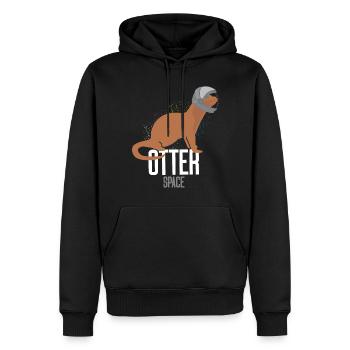 Sonnensystem Otter Weltraum Astronaut Otter - Männer Premium Bio Hoodie - Schwarz - Vorne - Nico (187cm)