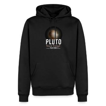 Solar System Pluto Never Forget 30-06 - Men’s Premium Organic Hoodie - black - Front - Nico (187cm)