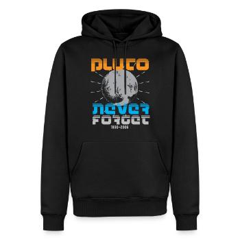 Sonnensystem Pluto Vergiss Niemals 30-06 - Männer Premium Bio Hoodie - Schwarz - Vorne - Nico (187cm)