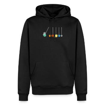 Système solaire Lollipop Planet Astronaut - Sweat à capuche Premium bio Homme - noir - Devant - Nico (187cm)
