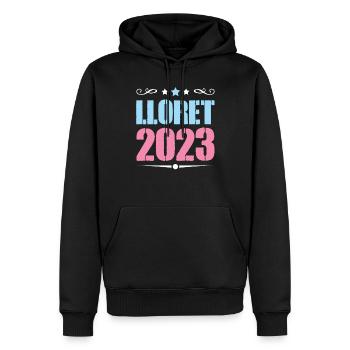 Lloret De Mar 2023 - Männer Premium Bio Hoodie - Schwarz - Vorne - Nico (187cm)