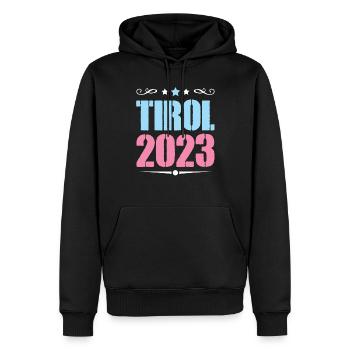 Tyrol 2023 - Men’s Premium Organic Hoodie - black - Front - Nico (187cm)
